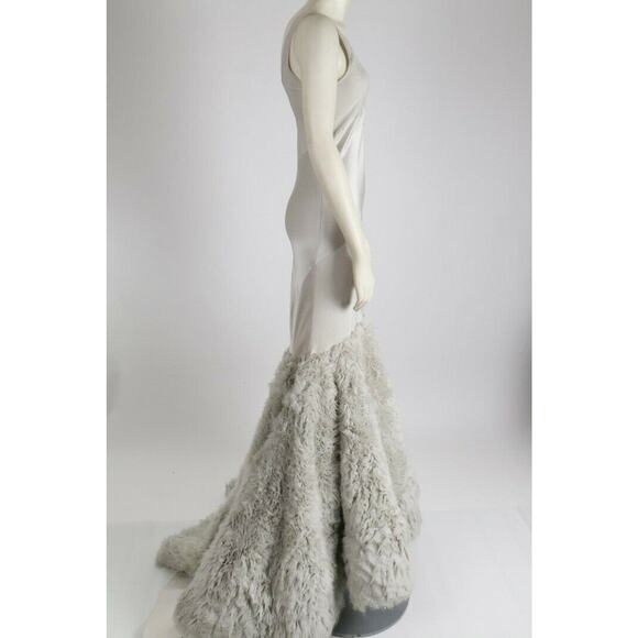 Jason Wu Gray Silk Sleeveless Long Maxi Mermaid Evening Ball Gown Dress Size 4 - Picture 9 of 12